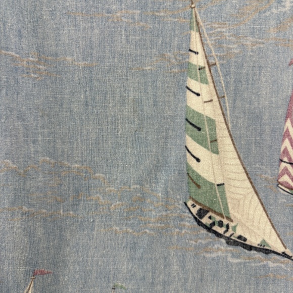 Reyn Spooner Vintage Sailboat Print Button-Up Shirt Men’s M Classic Fit Nautical - Picture 14 of 15